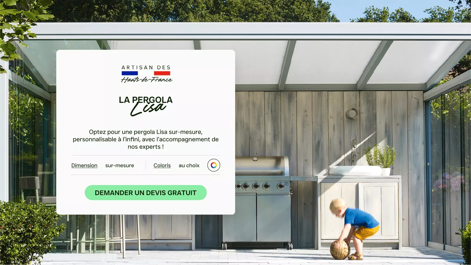 Développement sur mesure du site web Pergola du Nord par Paoma.