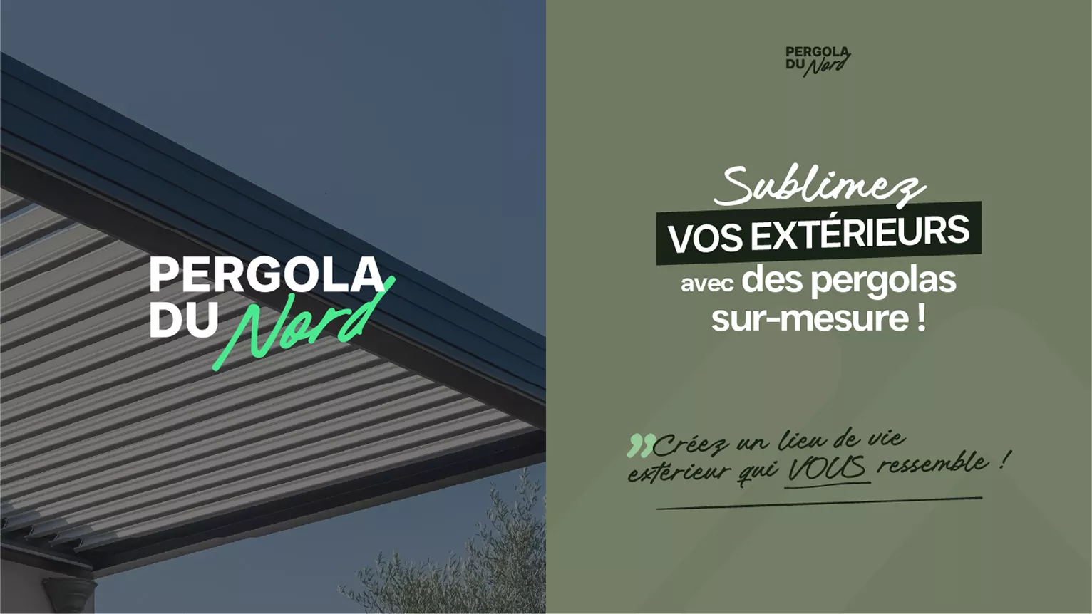 Site web Pergola du Nord créé par l’agence Paoma, design responsive et ergonomique.