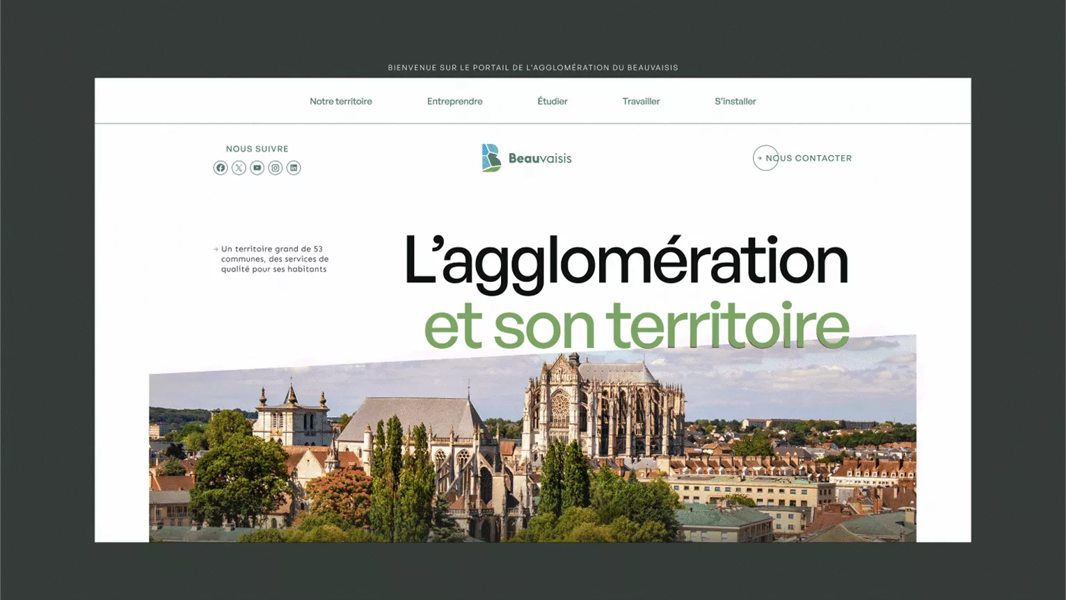 Web design réalisé pour l’Agglomération du Beauvaisis par notre agence web et conseil en communication.