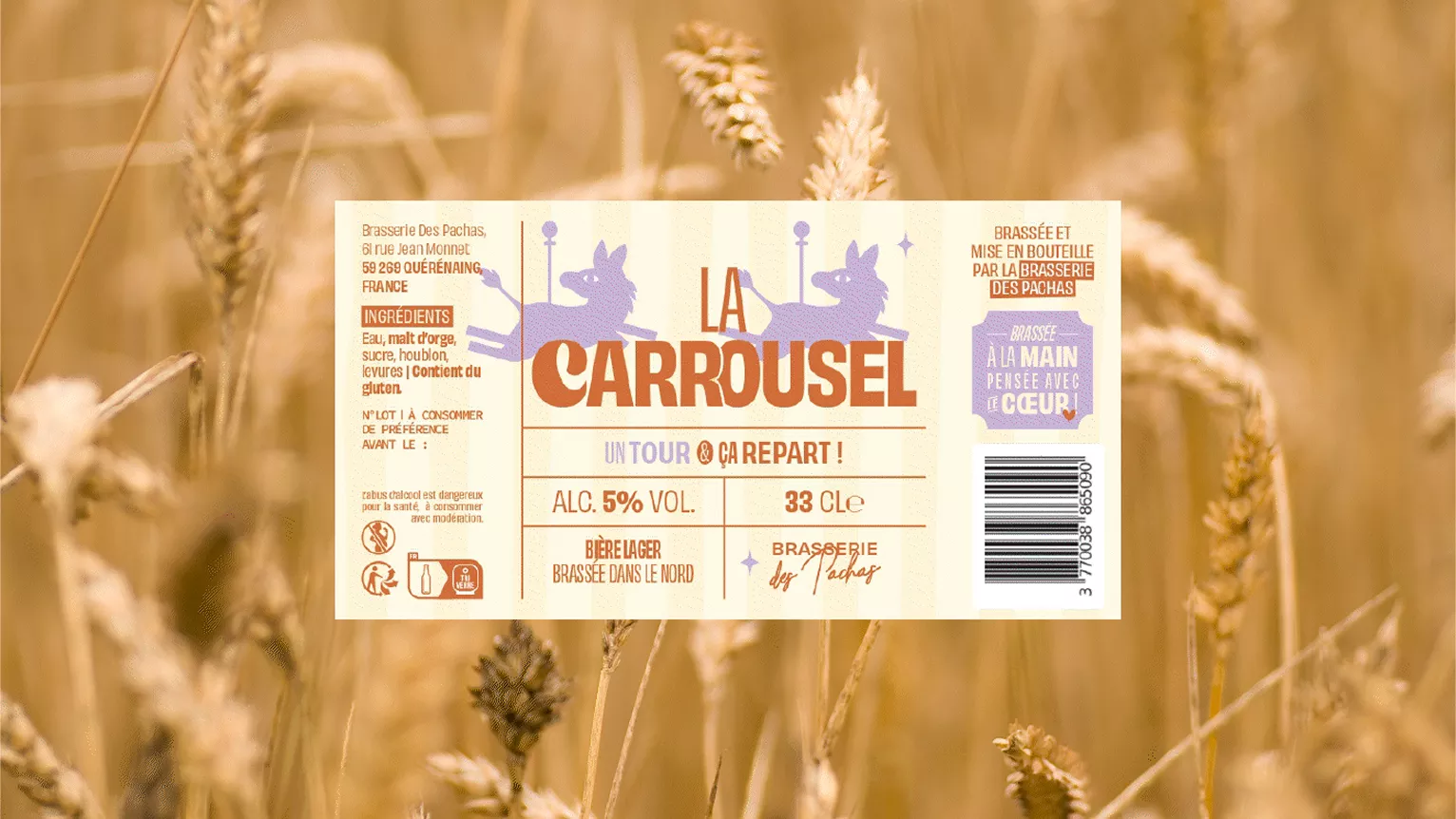 Création des noms des bières pour la Brasserie des Pachas avec identité cohérente.