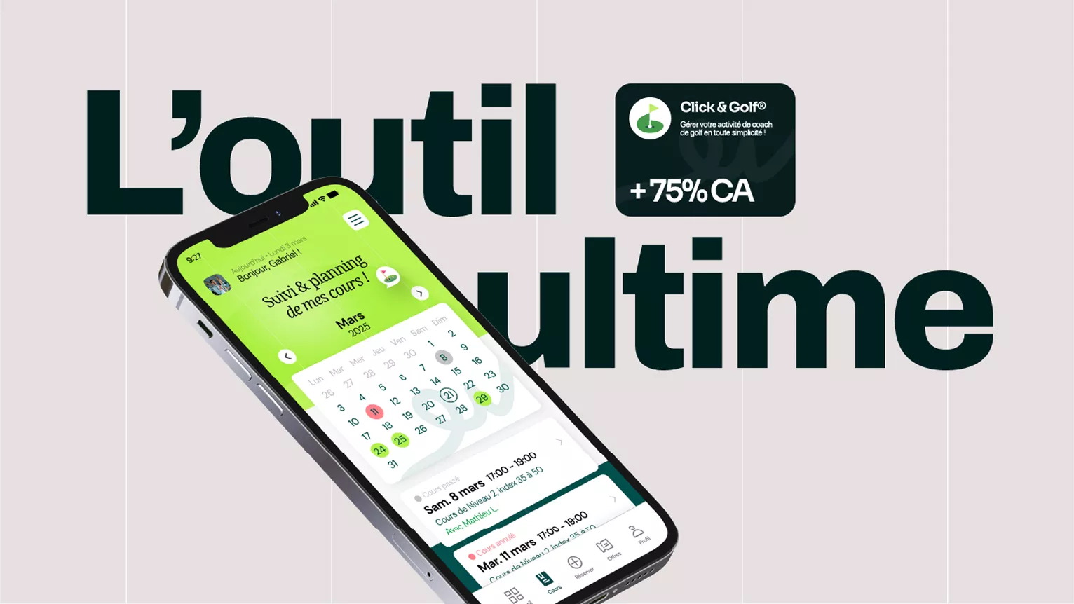 Développement technique et fonctionnel de l’application Click & Golf