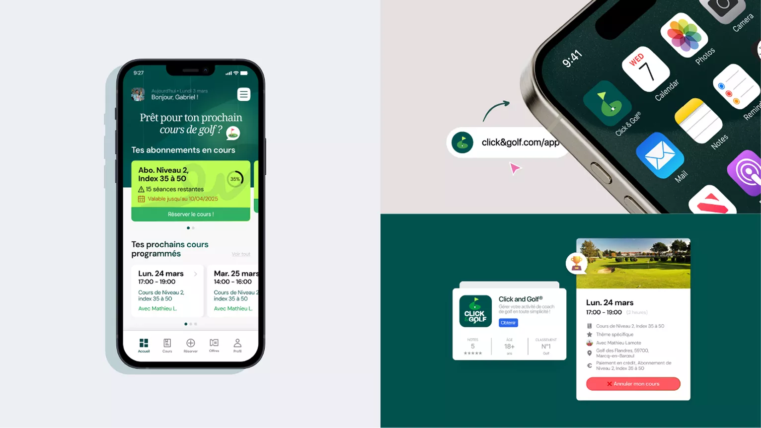 Optimisation technique et recettage de l’application Click & Golf