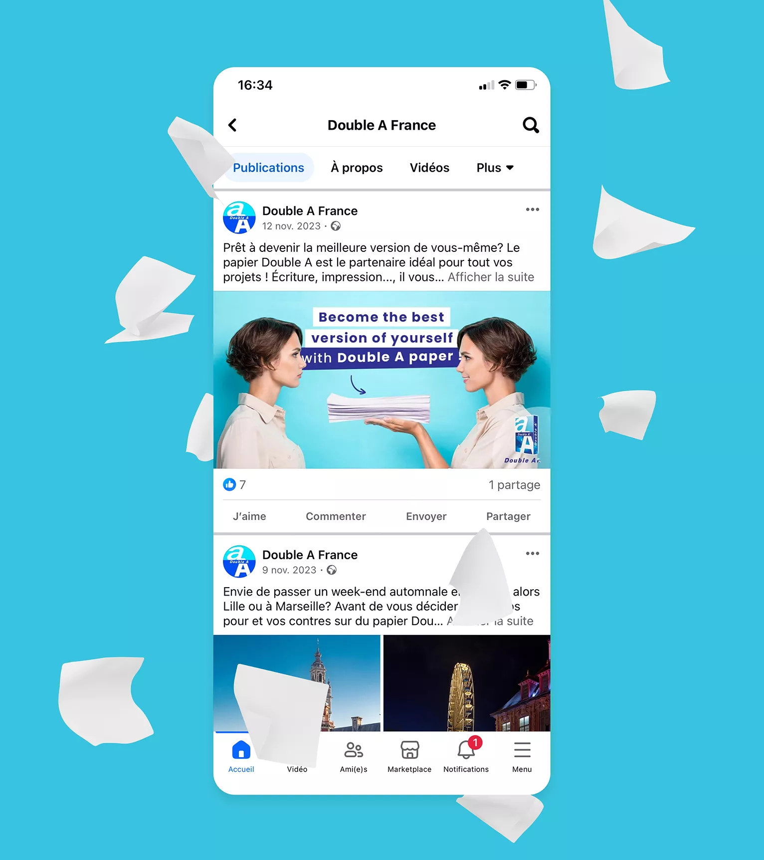 Stratégie réseaux sociaux Double A par Paoma