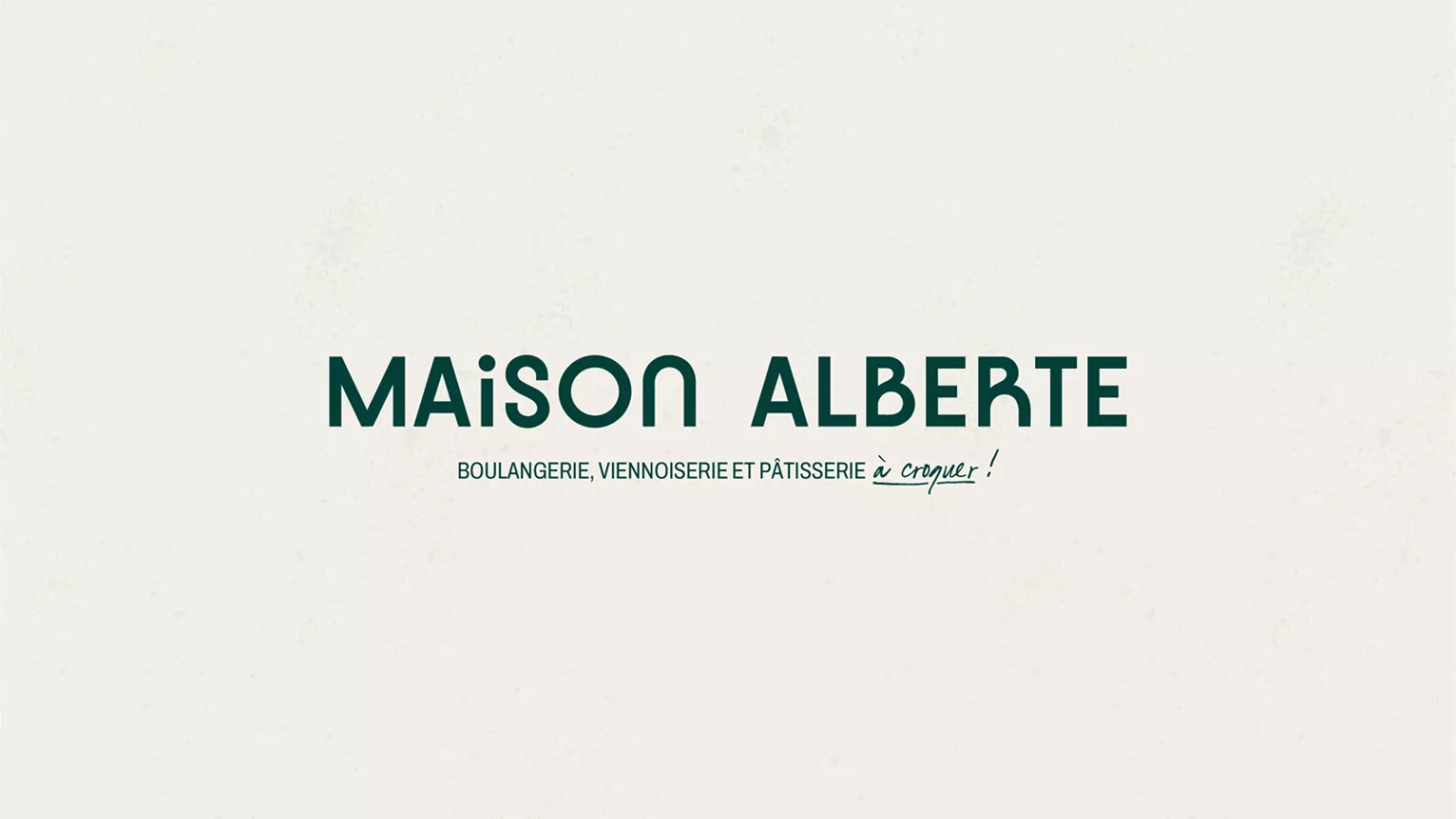 Charte graphique créée par notre agence identité visuelle et communication pour Maison Alberte, boulangerie haut de gamme à Valenciennes.