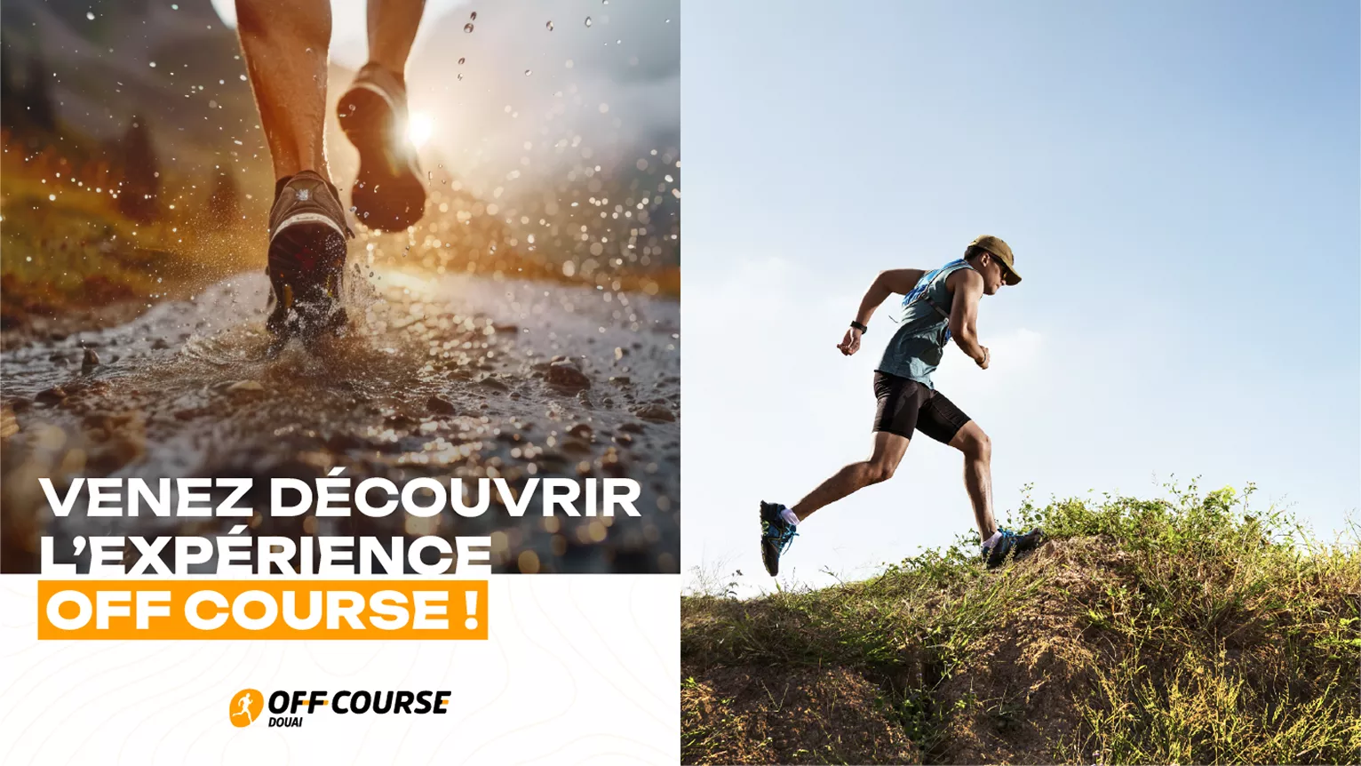 Image de marque Off Course, branding digital sportif, création site web sport.