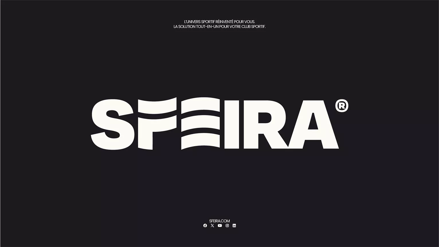 Logo et identité visuelle créés pour SFEIRA® par notre agence web design et identité de marque.